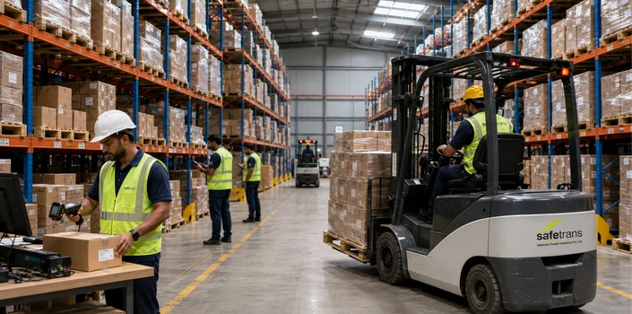 Warehouse operations with forklift